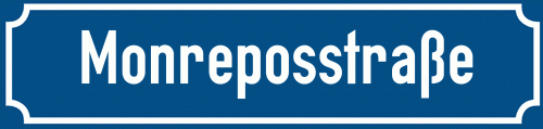 Straßenschild Monreposstraße zum kostenlosen Download