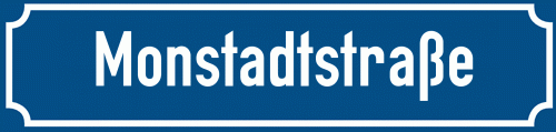 Straßenschild Monstadtstraße