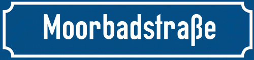 Straßenschild Moorbadstraße