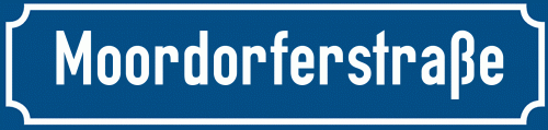 Straßenschild Moordorferstraße zum kostenlosen Download