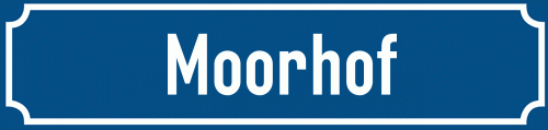 Straßenschild Moorhof