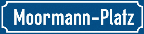 Straßenschild Moormann-Platz
