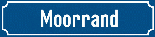 Straßenschild Moorrand