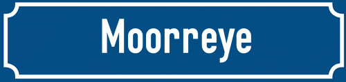 Straßenschild Moorreye