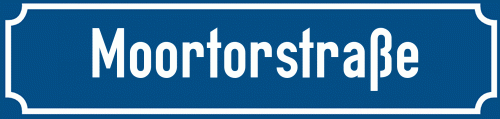 Straßenschild Moortorstraße