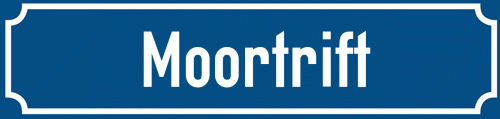 Straßenschild Moortrift