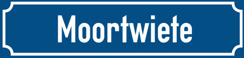 Straßenschild Moortwiete zum kostenlosen Download