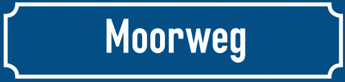 Straßenschild Moorweg zum kostenlosen Download