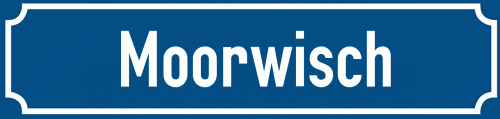 Straßenschild Moorwisch