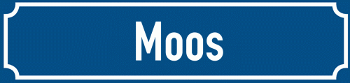 Straßenschild Moos