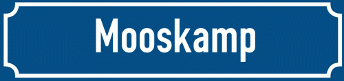 Straßenschild Mooskamp