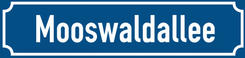 Straßenschild Mooswaldallee