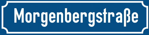 Straßenschild Morgenbergstraße