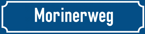 Straßenschild Morinerweg