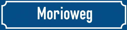 Straßenschild Morioweg