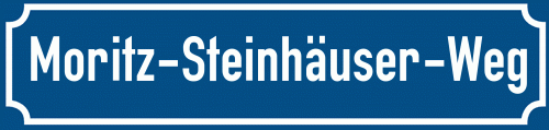 Straßenschild Moritz-Steinhäuser-Weg zum kostenlosen Download