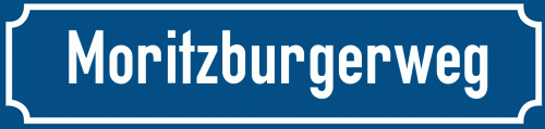 Straßenschild Moritzburgerweg