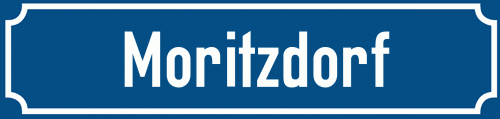 Straßenschild Moritzdorf