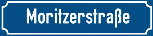 Straßenschild Moritzerstraße