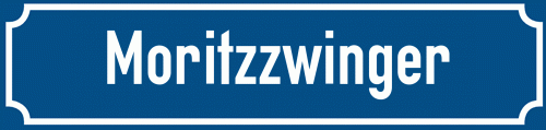 Straßenschild Moritzzwinger