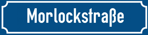 Straßenschild Morlockstraße