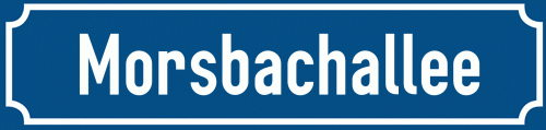 Straßenschild Morsbachallee zum kostenlosen Download