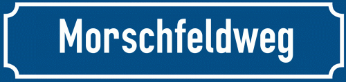 Straßenschild Morschfeldweg
