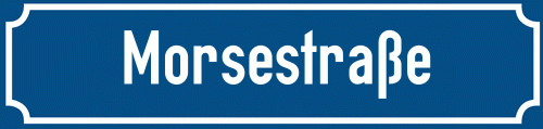 Straßenschild Morsestraße zum kostenlosen Download