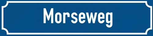 Straßenschild Morseweg