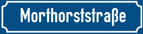 Straßenschild Morthorststraße