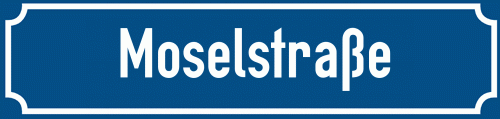Straßenschild Moselstraße zum kostenlosen Download