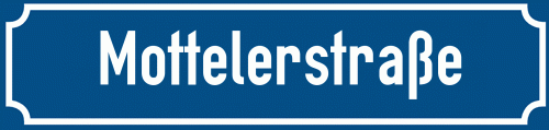 Straßenschild Mottelerstraße