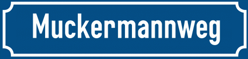 Straßenschild Muckermannweg