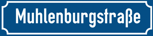 Straßenschild Muhlenburgstraße zum kostenlosen Download