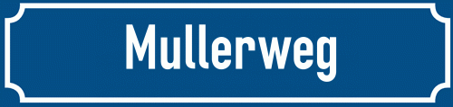 Straßenschild Mullerweg
