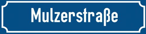 Straßenschild Mulzerstraße