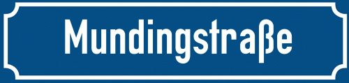 Straßenschild Mundingstraße