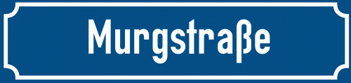 Straßenschild Murgstraße