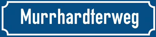 Straßenschild Murrhardterweg