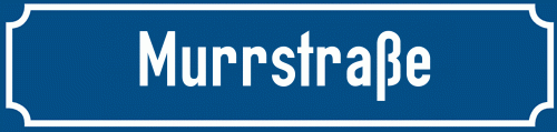 Straßenschild Murrstraße