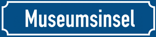 Straßenschild Museumsinsel zum kostenlosen Download