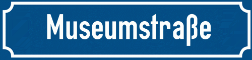Straßenschild Museumstraße