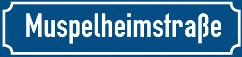 Straßenschild Muspelheimstraße