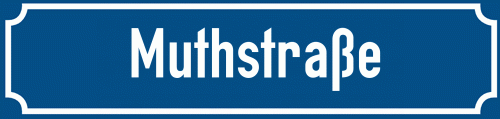 Straßenschild Muthstraße