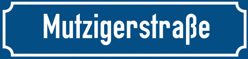 Straßenschild Mutzigerstraße