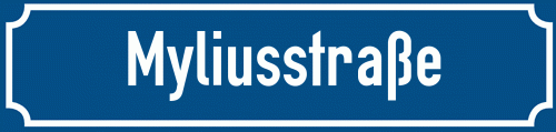 Straßenschild Myliusstraße