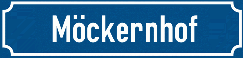 Straßenschild Möckernhof