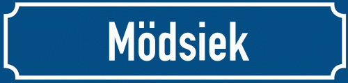Straßenschild Mödsiek