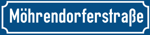 Straßenschild Möhrendorferstraße