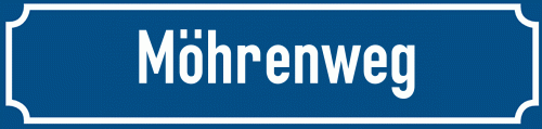 Straßenschild Möhrenweg